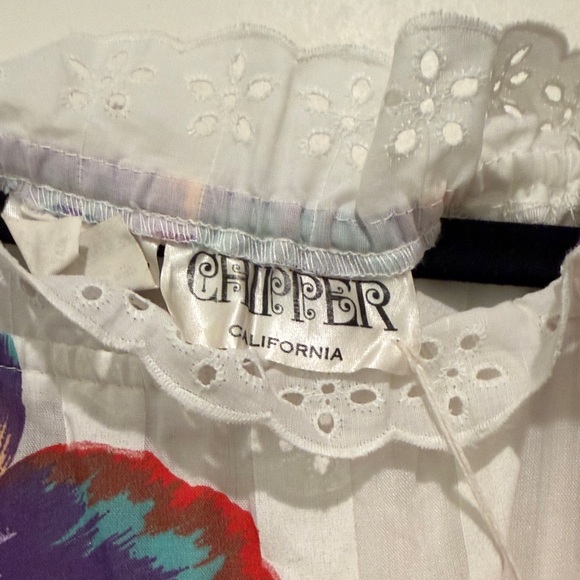 White Floral Butterfly Pleated Sundress - Picture 2 of 4